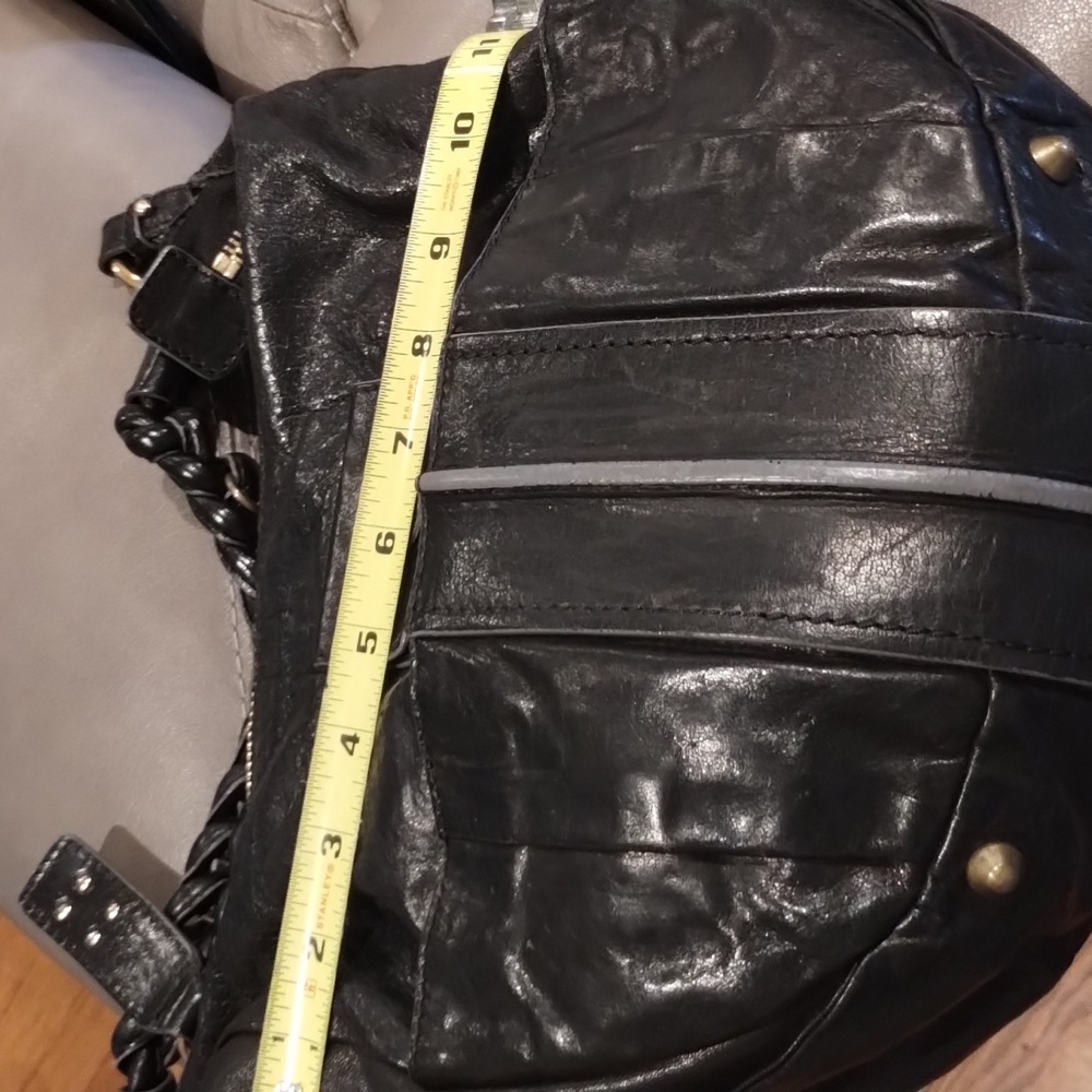 CHLOE Black Leather Braided Strap Heloise Hobo Bag Purse - Picture 12 of 13